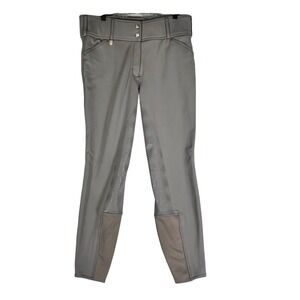 Horze Grand Prix 34 Thermo Softshell Breeches‎ Grey silicone Full Seat Fleece